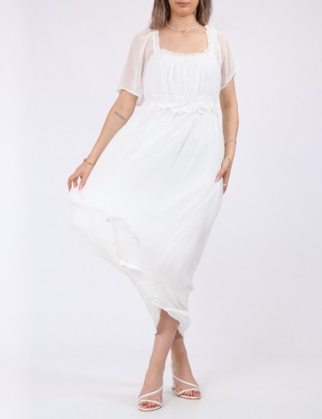 Rochie lunga Vila, alb