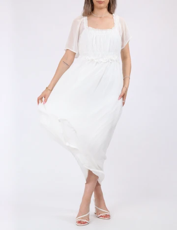 Rochie lunga Vila, alb