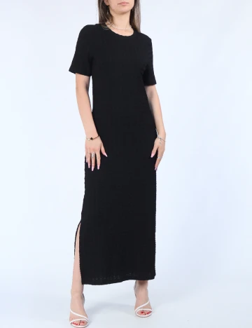 Rochie lunga Pieces, negru Negru