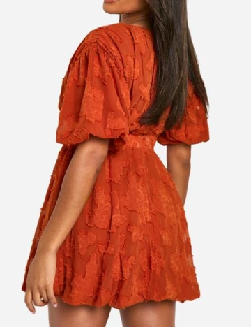 Rochie scurta Boohoo, caramiziu Maro