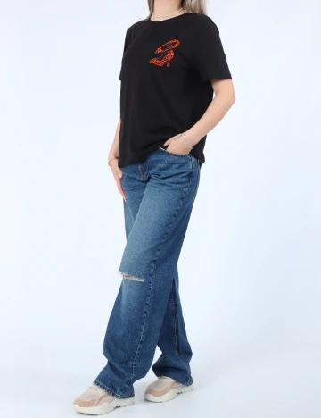 Tricou Pieces, negru