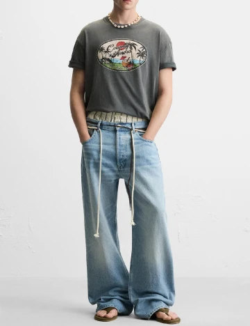 Tricou Zara, gri Gri