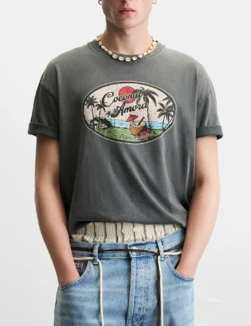 Tricou Zara, gri Gri