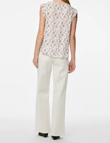 Bluza Pieces, alb Alb