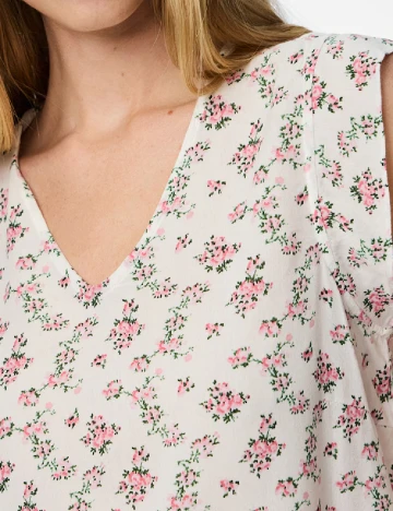 Bluza Pieces, alb Alb