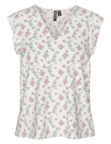 Bluza Pieces, alb Alb
