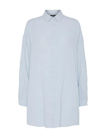 Camasa Oversize Pieces, bleu