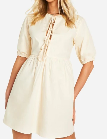 Rochie scurta Boohoo, crem