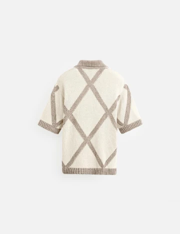 Bluza Zara, crem/maro