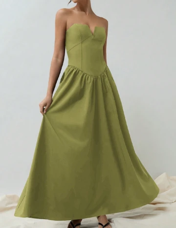 Rochie lunga SHEIN, verde Verde