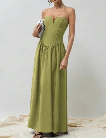 Rochie lunga SHEIN, verde Verde