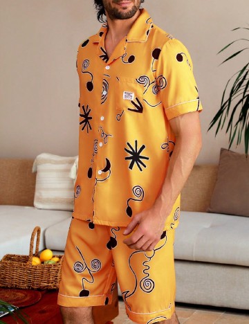 
						Pijama SHEIN, portocaliu