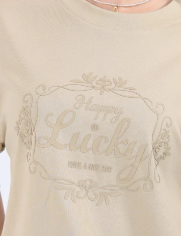 Tricou Only, bej