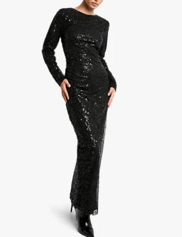 Rochie lunga Boohoo, negru Negru