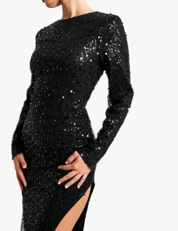 Rochie lunga Boohoo, negru Negru