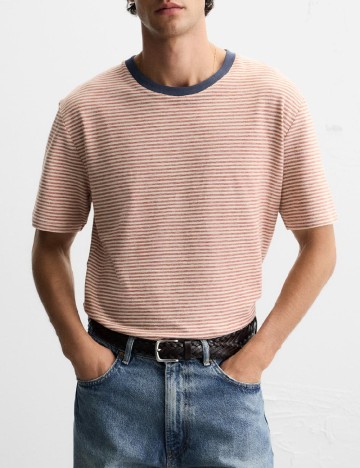 
						Tricou Zara, caramiziu