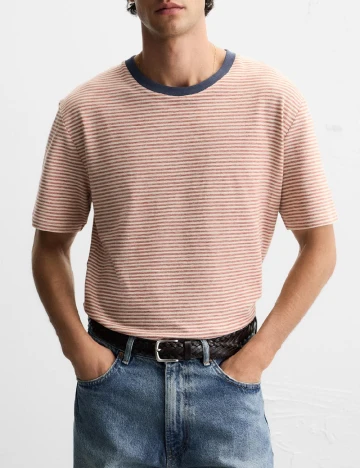 Tricou Zara, caramiziu