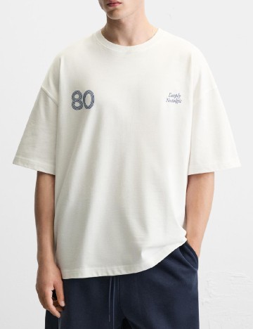 
						Tricou Oversize Zara, alb