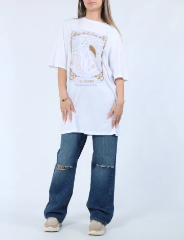 Tricou Oversize Noisy May, alb
