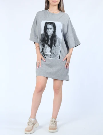 Tricou Oversize Noisy May, gri