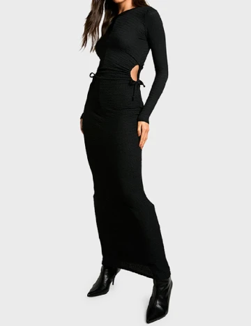 Rochie lunga Boohoo, negru