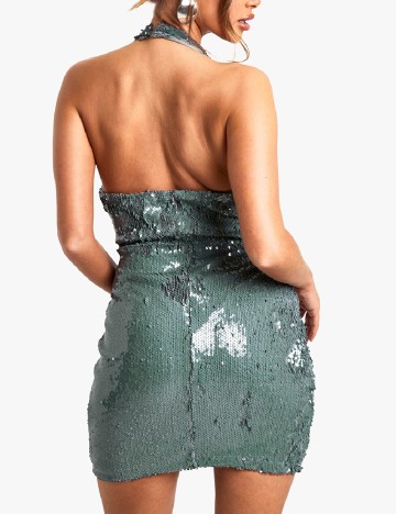 Rochie scurta Boohoo, verde