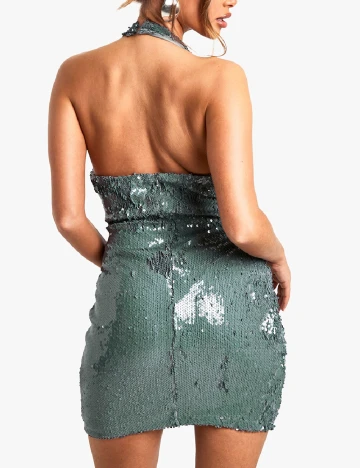Rochie scurta Boohoo, verde