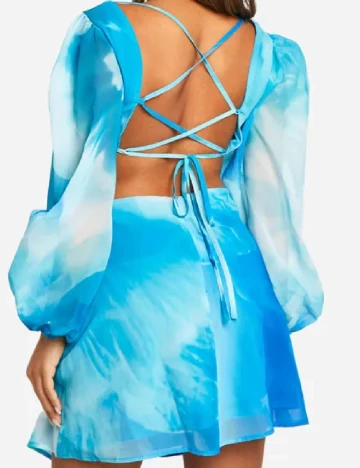 Rochie scurta Boohoo, albastru Albastru
