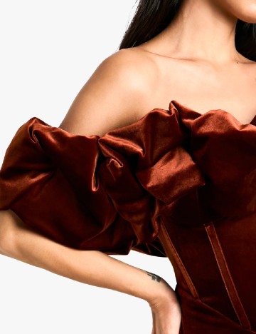 Rochie scurta Boohoo, maro