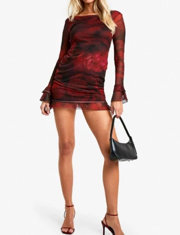 Rochie scurta Boohoo, rosu