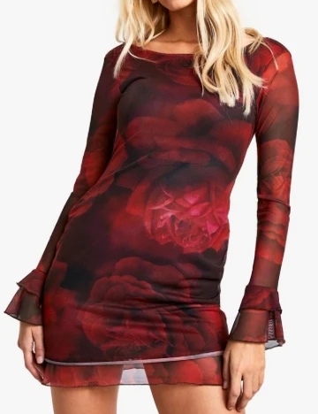 Rochie scurta Boohoo, rosu