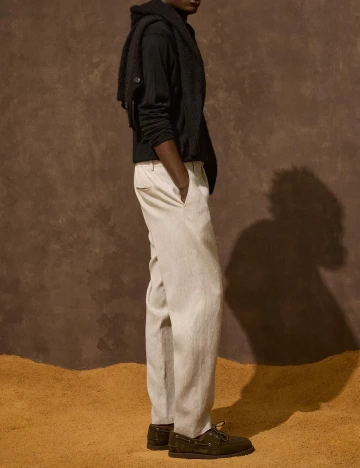 Pantaloni Zara, bej Crem