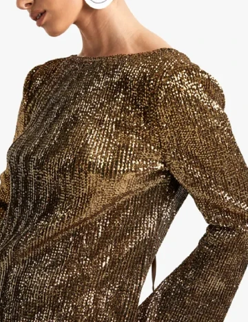 Rochie scurta Boohoo, auriu