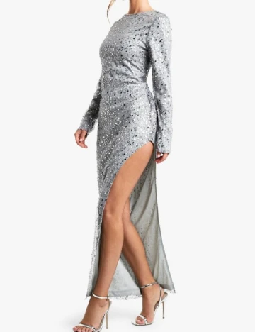 Rochie lunga Boohoo, gri