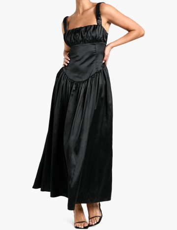 
						Rochie lunga Boohoo, negru