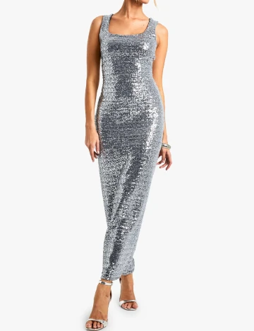 Rochie lunga Boohoo, gri