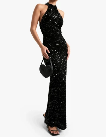 Rochie lunga Boohoo, negru Negru