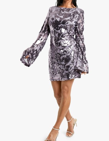 
						Rochie scurta Boohoo, mov