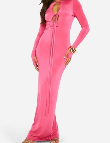 Rochie lunga Boohoo, roz