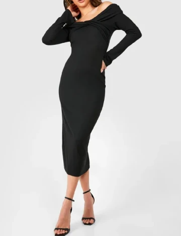 Rochie medie Boohoo, negru Negru