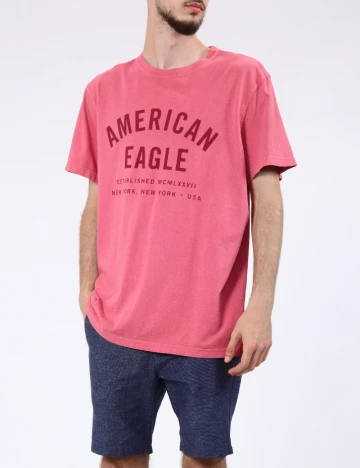 Tricou American Eagle, roz pudra Roz