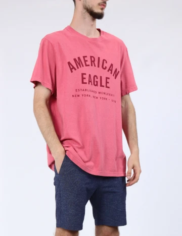 Tricou American Eagle, roz pudra Roz