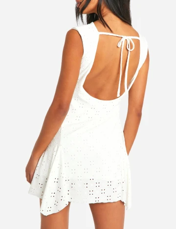 Rochie scurta Boohoo, alb