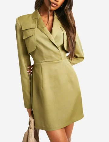 Rochie scurta Boohoo, verde Verde