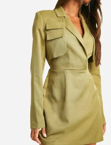 Rochie scurta Boohoo, verde Verde