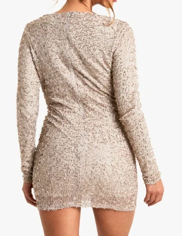 Rochie scurta Boohoo, bej