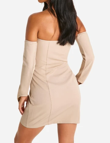 Rochie scurta Boohoo, crem