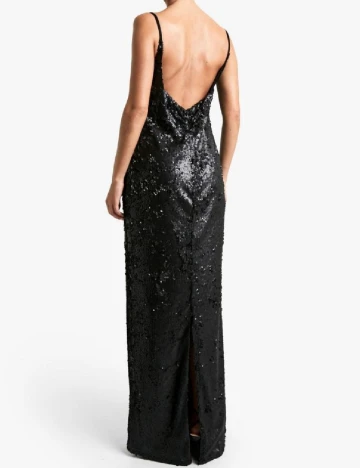 Rochie lunga Boohoo, negru