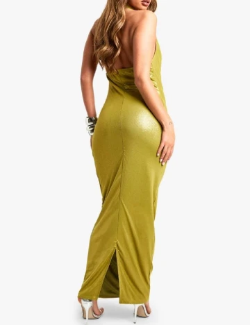 Rochie lunga Boohoo, verde Verde