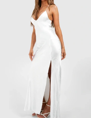 Rochie lunga Boohoo, alb